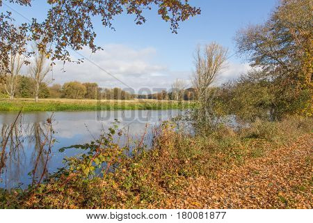 the river Naab next to Schwandorf in bavaria in spring