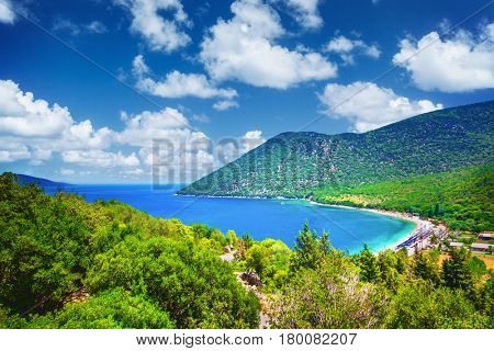 Antisamos beach in Kefalonia island, Greece