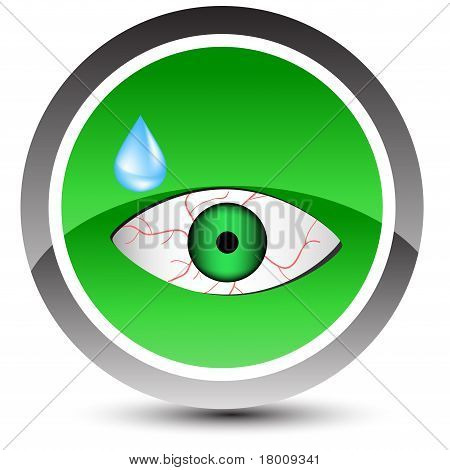Medizinische Icon mit einem müde Auge.