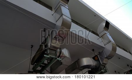 restuarant industrial hood outlet and background .