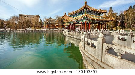 Beihai Park at Beijing  Palace China Asia