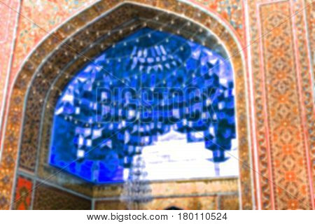 In Iran  And Old Antique Mosque    Minaret