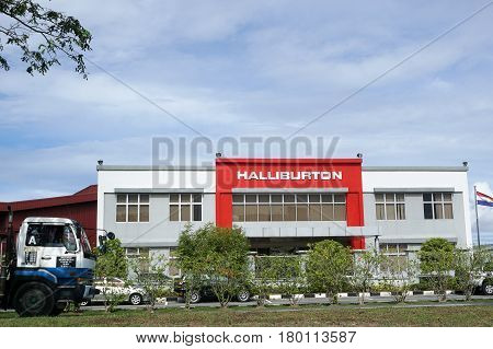 Labuan,Malaysia-Apr 5,2017:Halliburton international oil and gas company office in Labuan,Malaysia on 5th April 2017.Halliburton is one of the world's largest providers of products and services to the energy industry.