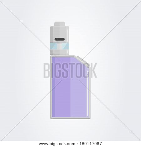 Colored flat vaping device. Part of big set. EPS10