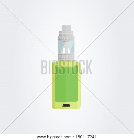 Colored flat vaping device. Part of big set. EPS10