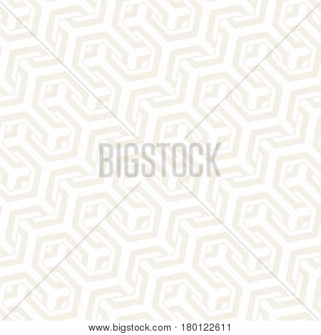Vector Seamless Interlacing Lines Pattern. Modern Stylish Texture. Repeating Geometric Background With Hexagonal Lattice.