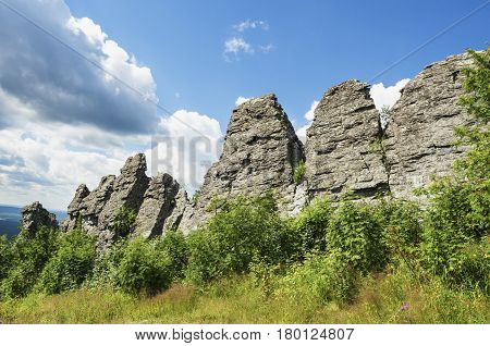 Stone Butte On Top Of The Mountain