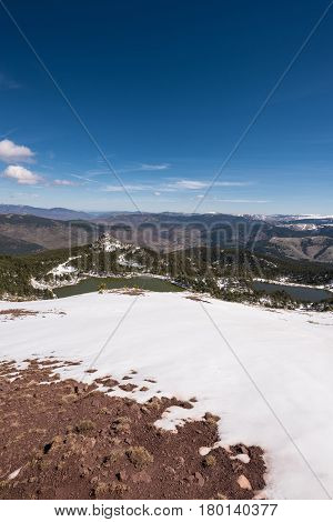 Winter Landscape Of Neila Lagoons Park In Burgos Demanda Mountain Range Castilla Y Leon Spain.
