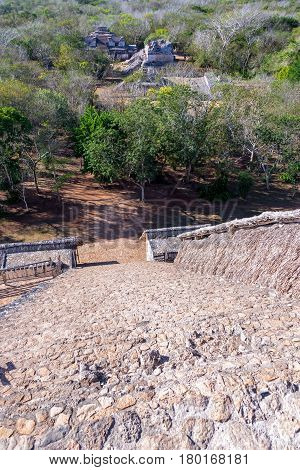 Stairs Down A Mayan Pyramid