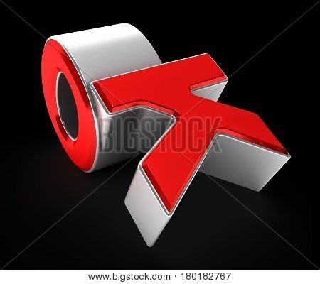 Composition of letters approx. Art object. 3D illustration