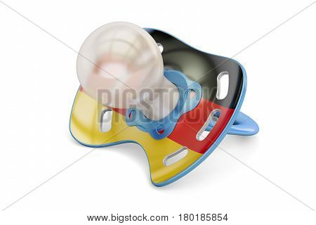 German Maternity and birthrate in Germany concept 3D rendering isolated on white background