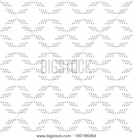 Black seamless wavy line pattern White light illustration