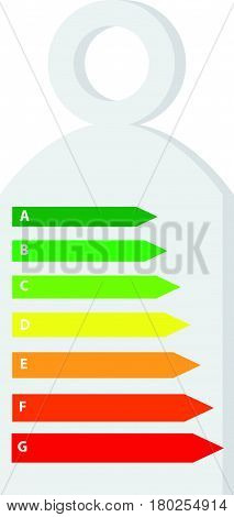 Energy labels on white background. Vector illustration.