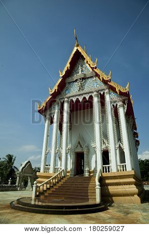Wat Khao Noi Pranburi temple front, buddhism