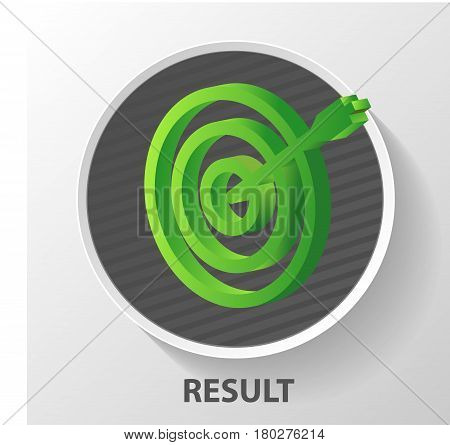 Business Objective Concept. Successful Shot In The Darts Target.