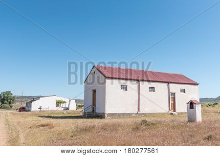 WATERKLOOF SOUTH AFRICA - MARCH 21 2017: A church building converted into a school in Waterkloof a small village near Philippolis in the Free State Province