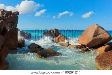 Magnificent Seychelles Rocky Beach 