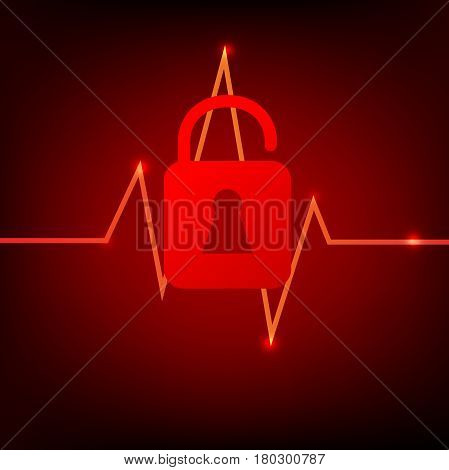 abstract lock icon protec concept security file data computer
