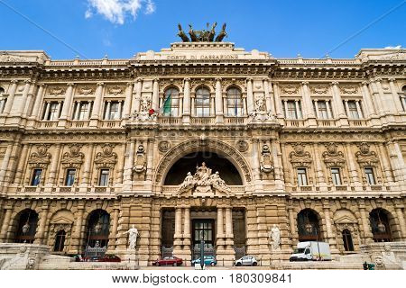 The Hall of Justice (Palazzaccio) in Rome, Italy