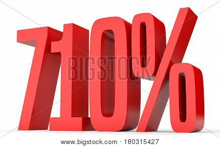 Seven Hundred And Ten Percent. 710 %. 3D Illustration.