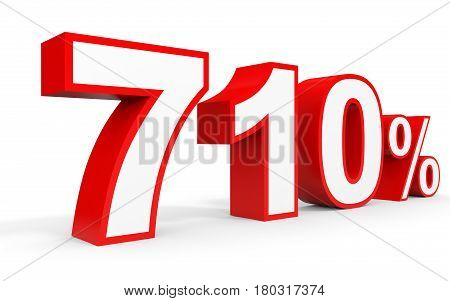 Seven Hundred And Ten Percent. 710 %. 3D Illustration.