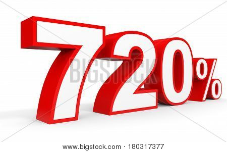 Seven Hundred And Twenty Percent. 720 %. 3D Illustration.