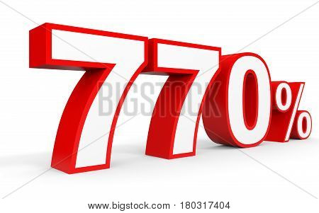 Seven Hundred And Seventy Percent. 770 %. 3D Illustration.