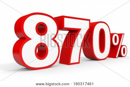 Eight Hundred And Seventy Percent. 870 %. 3D Illustration.