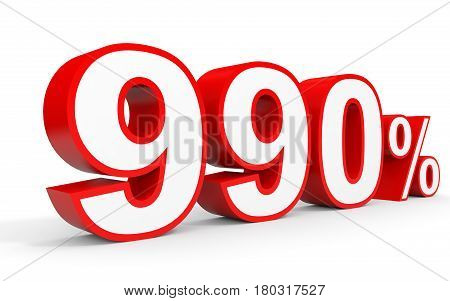 Nine Hundred And Ninety Percent. 990 %. 3D Illustration.