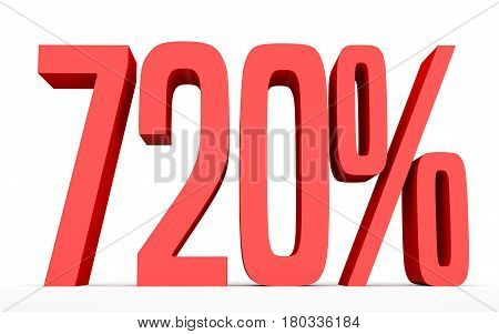 Seven Hundred And Twenty Percent. 720 %. 3D Illustration.