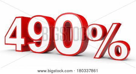 Four Hundred And Ninety Percent. 490 %. 3D Illustration.