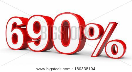 Six Hundred And Ninety Percent. 690 %. 3D Illustration.