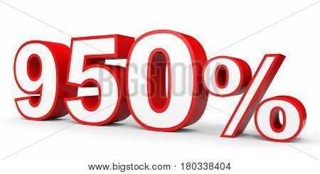 Nine Hundred And Fifty Percent. 950 %. 3D Illustration.