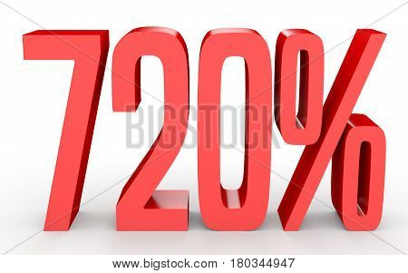 Seven Hundred And Twenty Percent. 720 %. 3D Illustration.