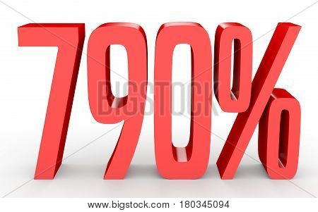Seven Hundred And Ninety Percent. 790 %. 3D Illustration.