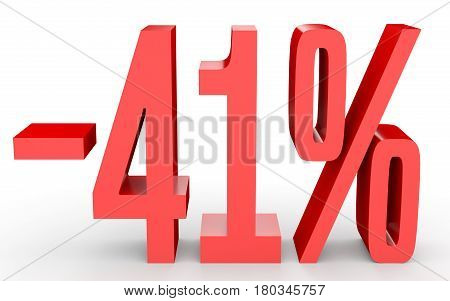 Minus Forty One Percent. Discount 41 %.