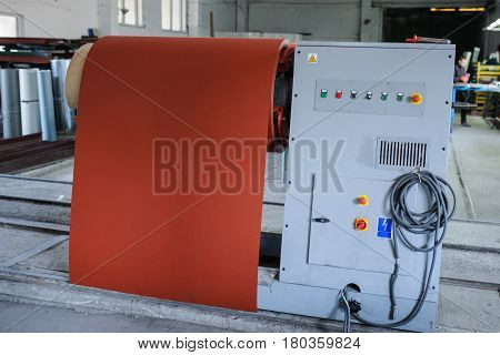 Metal Sheet Profiling Mechine At Manufacturing Factory