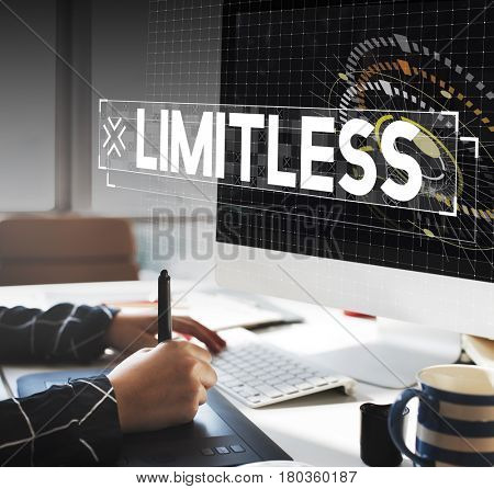 Computer technology limitless graphic