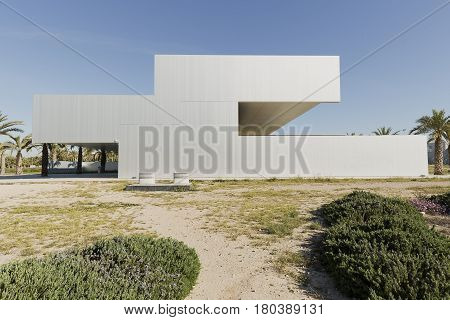Elche Spain. March 30, 2017: Building corresponding to the Miguel Hernandez University of Elche in the province of