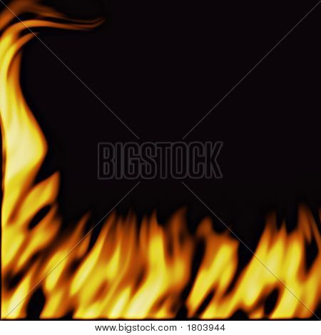 Flammen auf schwarz