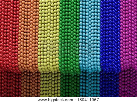 Colors like a rainbow, beautiful beads on the wall. Jewels in Egypt.
