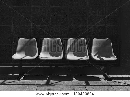 Chair Row Bus Sit Stdium