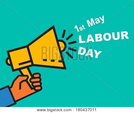 1 May Labour Day Greeting Card Or Background.