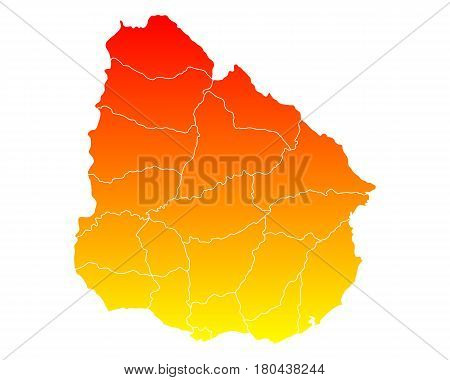 Map Of Uruguay