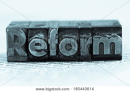 written reform in lead letters