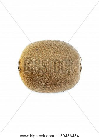 top view organic kiwi isolates on white