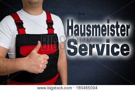 Hausmeister Service (in German Caretaker Service) Is Shown By Craftsman Concept