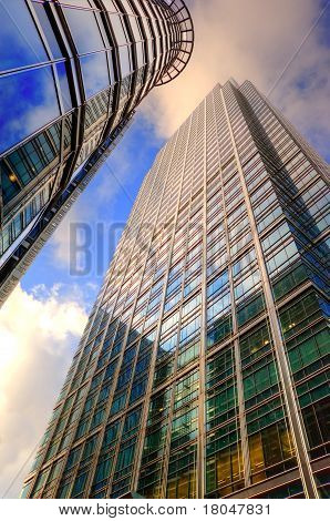 Finanziario di Londra e Bsiness distretto quarto