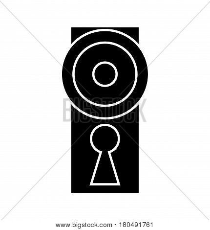 Dooe Knob, Handle Silhouette Vector Symbol Icon Design.