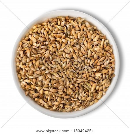 Utsho suneli in plate isolated on white background